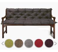 sunnypillow Ensemble Coussin matelassé pour Banc de Jardin 160x50x50cm | Tailles et Couleurs à Choisir Assise + Dossier pour Banc de terrasse/Balcon/Banquette/Siège+ Appui Anthracyt