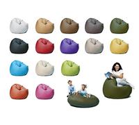 sunnypillow Pouf Poire 100cm diamètre avec 120 L Billes de polystyrène intérieure extérieur Fauteuil avec Rembourrage Perles EPS Vert Bouteille