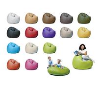 sunnypillow Pouf Poire 100cm diamètre avec 120 L Billes de polystyrène intérieure extérieur Fauteuil avec Rembourrage Perles EPS Vert