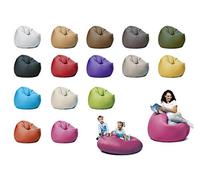 sunnypillow Pouf Poire 100cm diamètre avec 120 L Billes de polystyrène intérieure extérieur Fauteuil avec Rembourrage Perles EPS Rose