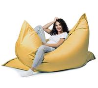sunnypillow Pouf Poire rectangulaire 100 x 150 cm | avec Billes de polystyrène intérieure extérieur Fauteuil poir avec Rembourrage Perles EPS Housse Amovible