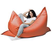 sunnypillow Pouf Poire rectangulaire 100 x 150cm avec Billes de polystyrène intérieure extérieur Fauteuil poir avec Rembourrage Perles EPS Housse Amovible