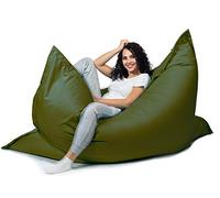sunnypillow Pouf Poire rectangulaire 100 x 150cm avec Billes de polystyrène intérieure extérieur Fauteuil poir avec Rembourrage Perles EPS Housse Amovible