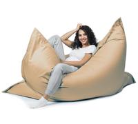 sunnypillow Pouf Poire rectangulaire 180 x 145cm avec Billes de polystyrène intérieure extérieur Fauteuil poir avec Rembourrage Perles EPS Housse Amovible