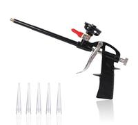 SUNOYA PU Pistolet À Mousse: Poignée Ergonomique, Pistolet Doseur En Métal, pour Professionnels Et Bricoleurs Étanchéité Et Remplissage (Noir)
