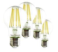 SUNSEED 4x Ampoule Filament LED Standard E27 9W équivalent 83W Blanc Naturel 4000K