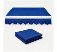 Sunsetter Pare-soleil rétractable en tissu Oxford imperméable | Housse d'auvent résistante aux UV, sans cadre, ajustement personnalisé, porte de terrasse, cour, dimensions (4 x 2,5 m)