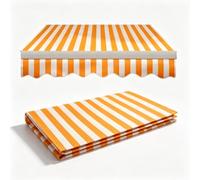 Sunsetter Pare-soleil rétractable en tissu Oxford imperméable | Housse d'auvent résistante aux UV, sans cadre, ajustement personnalisé, porte de terrasse, cour, dimensions (2,5 x 3,4 m)