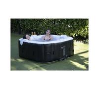 Piscine gonflable avec SPA Sunspa Square Noir 6 personnes 185 x 185 x 65 cm