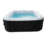 SUNSPA Spa gonflable carré 6 places - 130 micro-jets - Noir et blanc