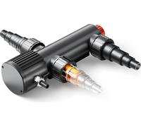 SunSun CUV-209 Stérilisateur Clarificateur de bassins ou d’étang - débit max. de 1500 l/h - avec Lampe rayons UV-C 9 W - pour Poissons et plantes aquatiques - Cours d’eau en hélice