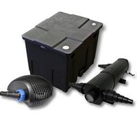SunSun Kit complet: CBF-350 Filtre de bassin jusqu'à 12000 L Biologique, CTF-3800 SuperECO pompe de filtration 3600l/h 20W, CUV-236 lampe uv UVC Clarificateur avec 36W