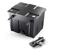 SunSun Kit complet: CBF-350 Filtre de bassin jusqu'à 12000 L Biologique, CUV-318 lampe uv UVC Clarificateur avec 18 Watt Puissance UV-C