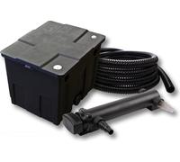 SunSun Kit complet: CBF-350 Filtre de bassin jusqu'à 12000 L Biologique, CUV-336 lampe uv UVC Clarificateur avec 36W, 5m Tuyau 25 mm (1")