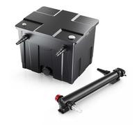 SunSun Kit complet: CBF-350 Filtre de bassin jusqu'à 12000 L Biologique, CUV-336 lampe uv UVC Clarificateur avec 36 Watt Puissance UV-C
