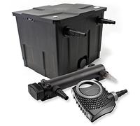 SunSun Kit complet: CBF-350 Filtre de bassin jusqu'à 12000 L Biologique, NEO10000 SuperECO pompe de filtration 10000l/h 80W, CUV-336 lampe uv UVC Clarificateur avec 36W