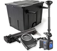 SunSun Kit complet: CBF-350 Filtre de bassin jusqu'à 12000L Biologique, NEO10000 pompe de filtration 10000l/h 80W, CUV-336Lampe uv UVC Clarificateur avec 36W, CTP-5003 Pompe pour fontaine 5000l/h 30W