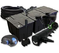SunSun Kit complet: CBF-350C Filtre de bassin jusqu'à 90000 L, CTF-12000 pompe 12000l/h 100W, CUV-272 lampe uv 72W, 25m Tuyau 25mm, CSP-250 Écumeur 2500l/h, HJ-943 fontaine 800l/h, Y-distributeur