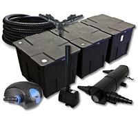 SunSun Kit complet: CBF-350C Filtre de bassin jusqu'à 90000L, CTF-12000 pompe de filtration 12000l/h 100W, CUV-236 lampe uv 36W, 25m Tuyau 25mm, HJ-943 fontaine 800l/h 16W, Y-distributeur
