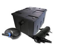 SunSun Kit complet: CBF-550 Filtre de bassin jusqu'à 60000 L Biologique, CTF-6000 SuperECO pompe de filtration 6000l/h 40W, CUV-236 lampe uv UVC Clarificateur avec 36W