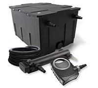 SunSun Kit complet: CBF-550 Filtre de bassin jusqu'à 60000 L Biologique, CTF-8000 SuperECO pompe de filtration 8000l/h 70W, CUV-336 lampe uv UVC Clarificateur avec 36W, 25m Tuyau 25 mm