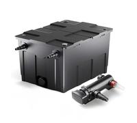 SunSun Kit complet: CBF-550 Filtre de bassin jusqu'à 60000 L Biologique, CUV-318 lampe uv UVC Clarificateur avec 18 Watt Puissance UV-C