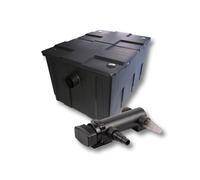SunSun Kit complet: CBF-550 Filtre de bassin jusqu'à 60000 L Biologique, CUV-318 lampe uv UVC Clarificateur avec 18 Watt Puissance UV-C