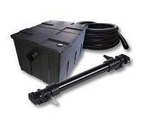 SunSun Kit complet: CBF-550 Filtre de bassin jusqu'à 60000 L Biologique, CUV-672 lampe uv UVC Clarificateur avec 72W, 5m Tuyau 25 mm