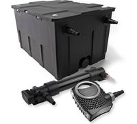 SunSun Kit complet: CBF-550 Filtre de bassin jusqu'à 60000 L Biologique, NEO10000 SuperECO pompe de filtration 10000l/h 80W, CUV-636 lampe uv UVC Clarificateur avec 36W