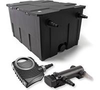 SunSun Kit complet: CBF-550 Filtre de bassin jusqu'à 60000 L Biologique, NEO7000 SuperEco pompe de filtration 7000l/h 50W, CUV-318 lampe uv UVC Clarificateur avec 18W