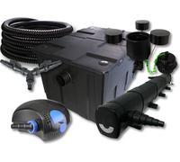 SunSun Kit complet: CBF-550 Filtre de bassin jusqu'à 60000 L, CTF-12000 pompe de filtration 12000l/h 100W, CUV-272 lampe uv 72W, 25m Tuyau 25 mm, CSP-250 Écumeur 2500l/h 45W, Y-distributeur