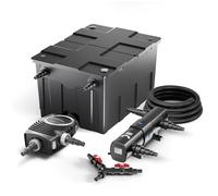 SunSun Kit complet: CBF-550 Filtre de bassin jusqu'à 60000L Biologique, NEO10000 pompe de filtration 10000l/h 80W, CUV-236 lampe uv UVC Clarificateur avec 36W, 25m Tuyau 25 mm, Y-distributeur