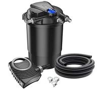 SunSun Kit complet: CPA-30000 Filtre de bassin à pression jusqu’à 60000 L avec 55 Watt lampe uv, NEO12000 SuperECO pompe 12000l/h 100W, 10m Tuyau 38 mm (1 1/2"), collier de serrage W1 44-47mm