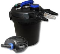 SunSun Kit complet: CPF-180 Filtre de bassin à pression jusqu’à 6000 L avec 11 Watt UV-C lampe uv, CTF-2800 SuperECO pompe de filtration 3000l/h 10W