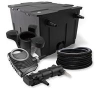 SunSun Kit de filtration de bassin 60000l 24W UVC Stérilisateur NEO8000 70W Pompe Tuyau Skimmer - 54176