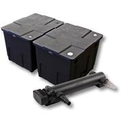 SunSun Kit complet: CBF-350B Filtre de bassin jusqu'à 60000 L Biologique, CUV-336 lampe uv UVC Clarificateur avec 36 Watt Puissance UV-C