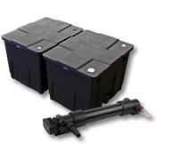SunSun Kit complet: CBF-350B Filtre de bassin jusqu'à 60000 L Biologique, CUV-636 lampe uv UVC Clarificateur avec 36 Watt Puissance UV-C