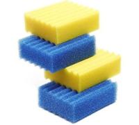 SunSun Lot Complet de 4 éponges filtrantes pour Filtre Biologique CBF-350-2 Jaunes, 2 Bleues - Pièce détachée Mousse de Filt
