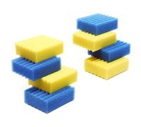SunSun Lot complet de 8 éponges filtrantes pour Filtre Biologique CBF-350B et CBF-550 - 4 Jaunes, 4 Bleues - Pièce détachée Mousse de filtration - Matériaux filtrants pour bassin piscine eau