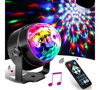 SunTop Discothèque Lampe de Scène Lumière de Stade Eclairage Soirée Mini Projecteur Spot RGB LED Lumière Ampoule Boule Cristal pour Bar, DJ Disco, Fête, Club, Halloween, Scène, Anniversaire, Enfants