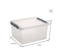 Sunware boîte de rangement Q-line - Transparent