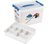 Sunware Q-Line Boite a Couture Vide 22L - 40x30x26cm - Avec insert - Boite Couture Rangement