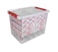 Sunware Q-line Boîte de Noël transparente avec insert pour 128 boules 72 l