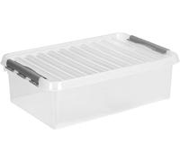 Sunware - Q-Line boîte de Rangement 32L Transparent métallique - 60 x 40 x 18 cm