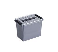 Sunware - Q-Line boîte de Rangement 9L métallique Noir - 30,7 x 20 x 22,3 cm