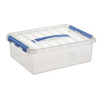 Sunware Q-Line Boîte de Rangement, Bleu Transparent, 10 Litre