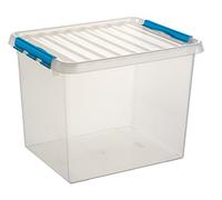 Sunware Q-Line Boîte de Rangement, Bleu Transparent, 52 Litre