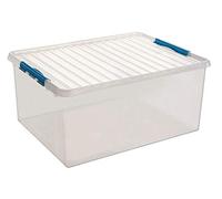 Sunware Q-Line Boîte de rangement Transparent Bleu 120 l 80 x 50 x 38 cm