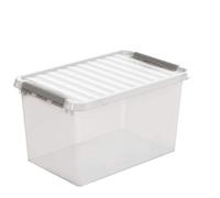 Sunware Q-Line Lot de 6 boîtes de rangement Transparent/gris 62 l 600 x 400 x 340 mm