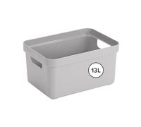 Sunware Sigma Home Boite de Rangement 13L - 35x24,6x18,3cm - Plastique - Panier rangement gris